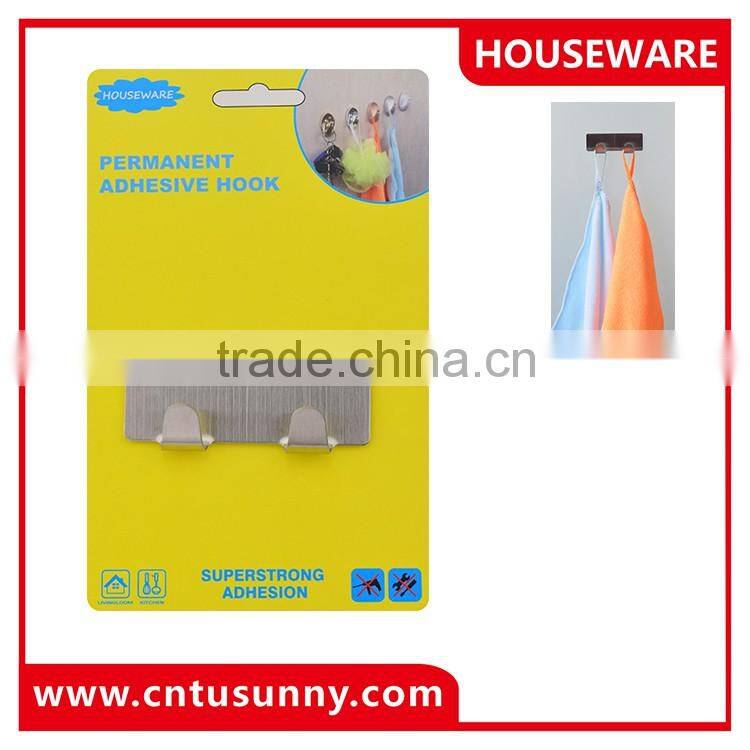 adhesive metal small wall hooks/adhesive hangers/ metal hanger / adhesive permanent hooks