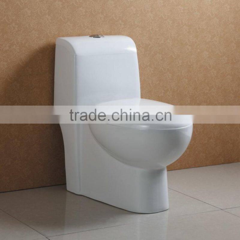 White Glazed China Floor Mounted Wash Down Toilet