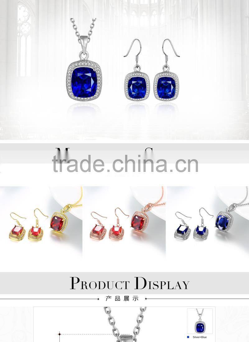 Fashionable Blue Gemstone Jewelry Set wholesale