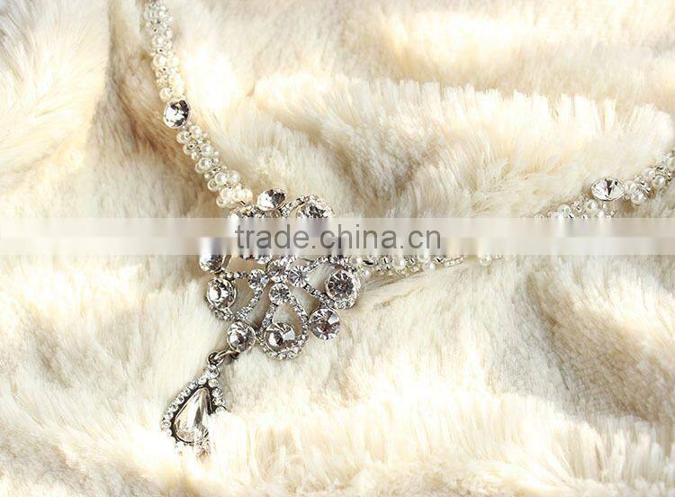 JOFO Handmade Crystal Pendant Hair Jewelry Wedding Hair Accessories Bridal Head Jewelry Headpiece Headwear For Women