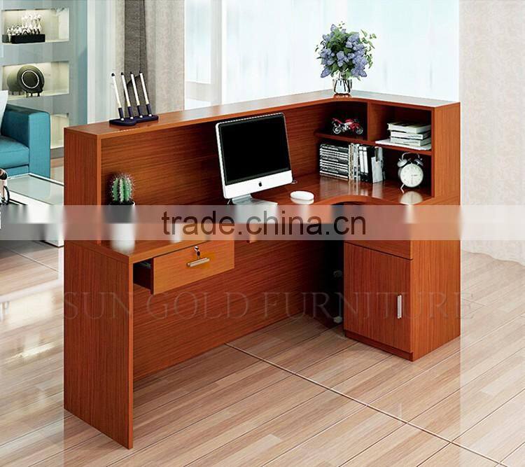 Wooden reception desk, small salon reception desk shop counter table design (SZ-RTB003)