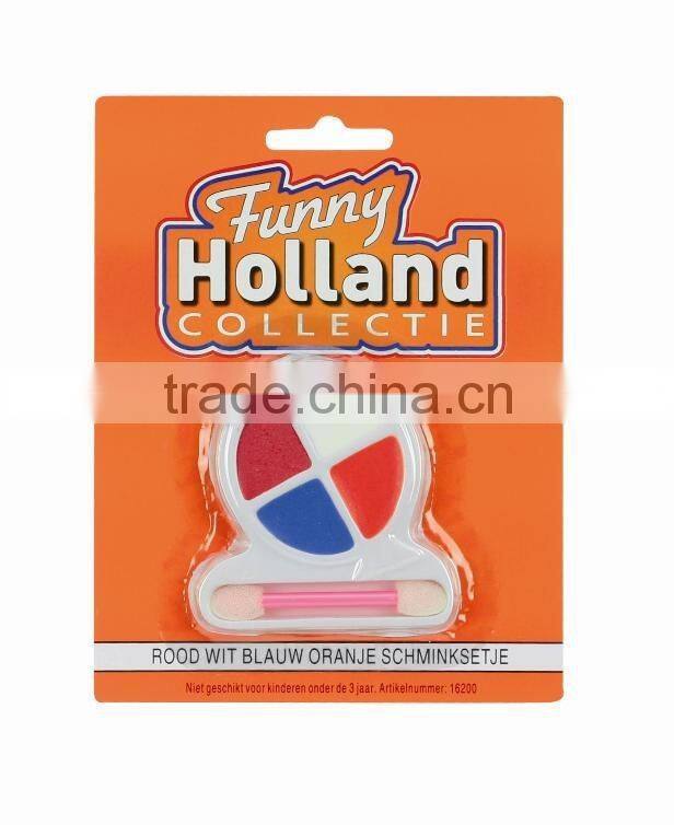 6 colors football fans face paint with brush