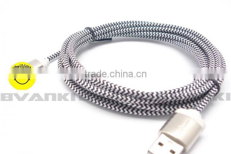 Durable braided USB cable for iphone 5 braided cable for iphone 6