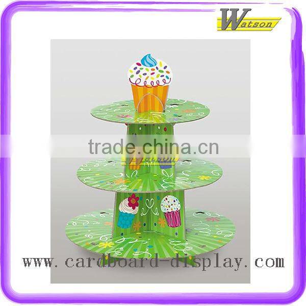 Castle 2 Tier Cardboard Paper Recyclable Cupcake Stand