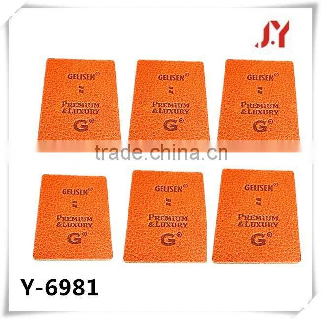 China Supplier Fancy Embossed Denim /PU Leather Patches