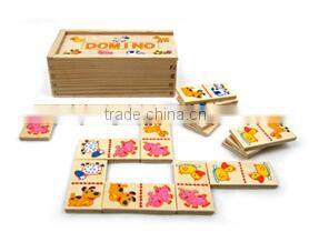 china online shopping 28 pcs hot-sale sea animal baby's safety gift small size puzzle wooden boxkids domino game set