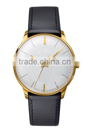 Hot sell gold case multi color strap image quartz watch