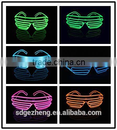 strong brightness el wire sunglasses ice blue lime green red led glasses with running light for Christmas party decoration