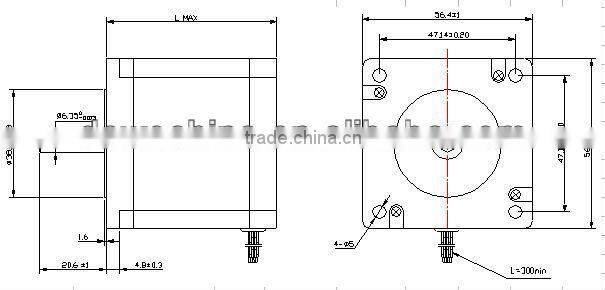 High torque nema 23 stepping motor 0.9 degree professional manufacturer, CE ROHS,with and competitive price