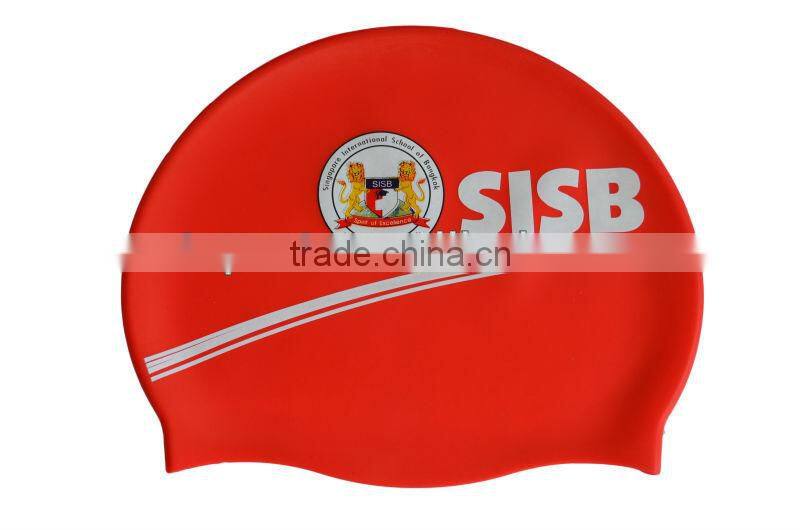 Eco-friendly adult customized swimming caps silicone