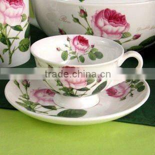 220ml hot sale keurig colour ceramic tea cup and saucer