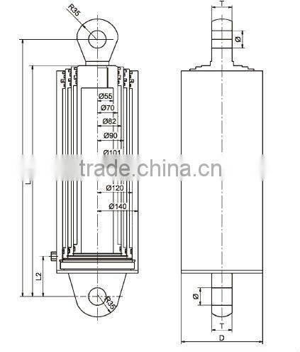 multi-stage hydraulic round cylinders