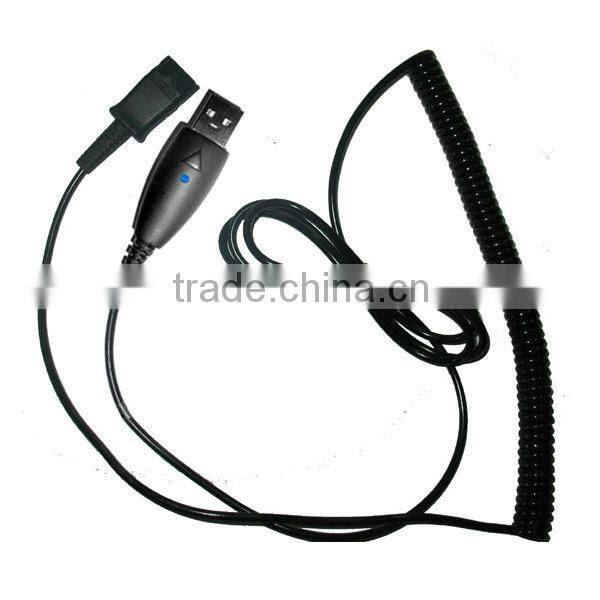 Noise-canceling call center USB headphone for office