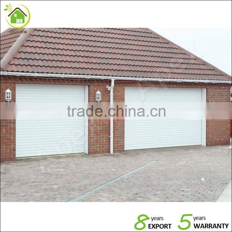 Silver color stainless steel door contemporary garage door