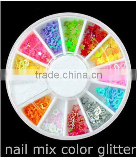 Rrhinestone nail art nai beauty nail decoration fake pearl nails mixed color
