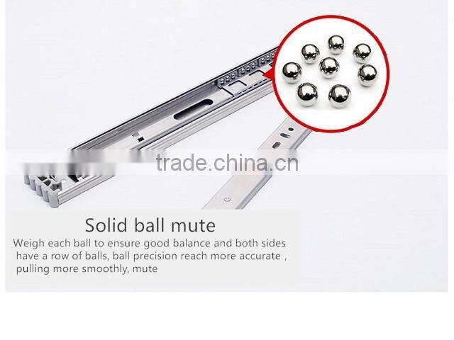 Guang Dong factory good quality 3-4 balls Full extension ball bearing drawer slides