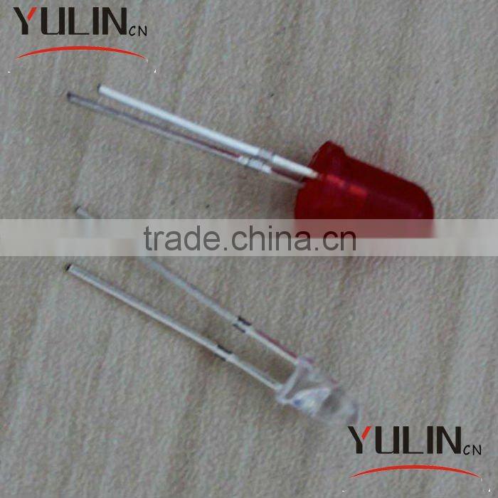 wholesale 100pcs/lot plastic 10mm 12v yellow indicator red led indicator light