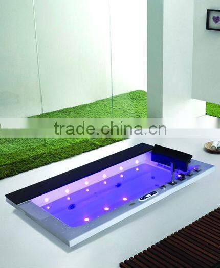 Sexy waterfall LED bathtub sizes