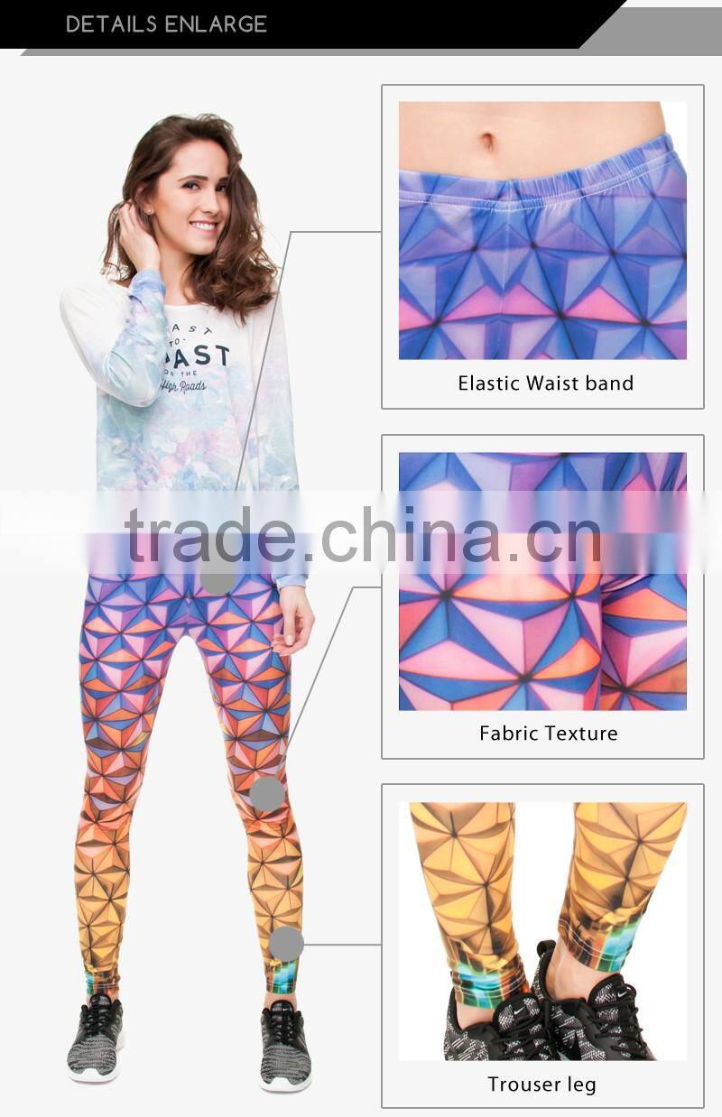 factory 3d digital full print colorful school girls pictures sexy pantyhose leggings