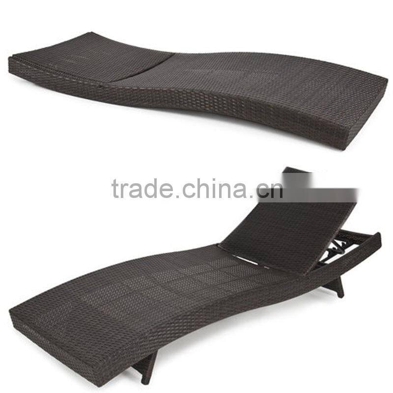 PE Rattan Wicker Outdoor Patio Pool Chaise Lounge Chair