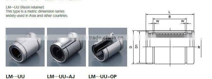 High quality linear ball bearing lm8uu