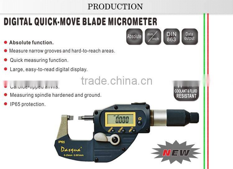 DIGITAL QUICK-MOVE BLADE MICROMETER