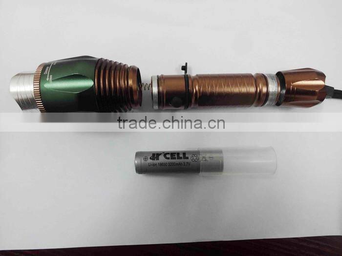 best R3 250 LM rotating zooming multiple mode rechargeable led flashlight