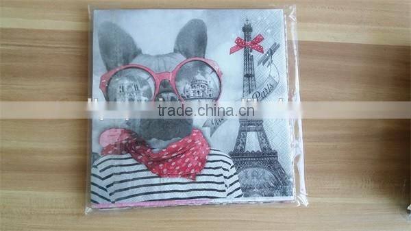 33*33cm 25*25cm 18gsm 1/4 fold decorative paper napkins