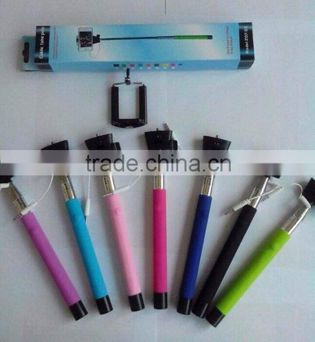 portable travel silicone take pole selfie stick