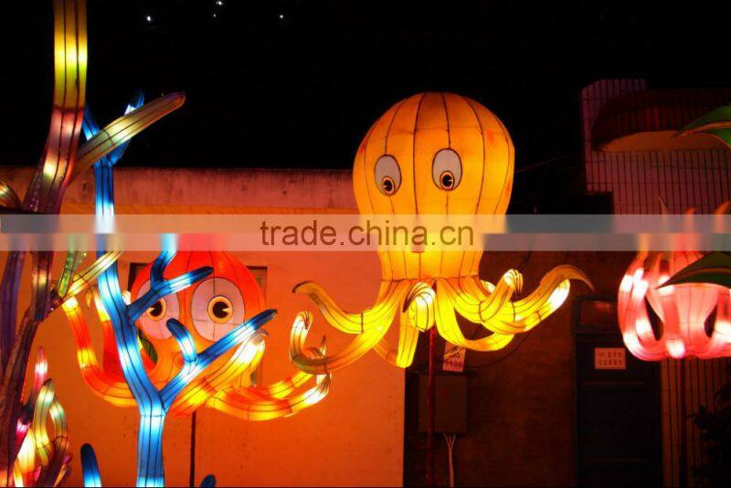 outdoor silk octopus lantern