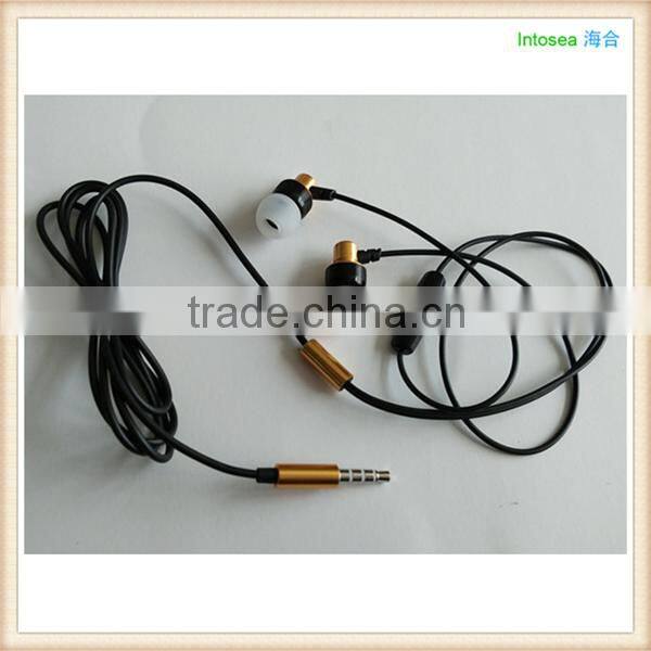 factory price new arrival TPE soft line super bass metal earphone