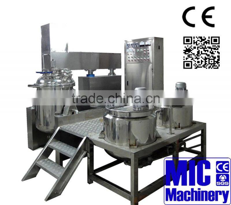 MIC- 500L cosmetic cream making machine jam making machine tomato sauce making machine vacuum homgenzier mixer with ce
