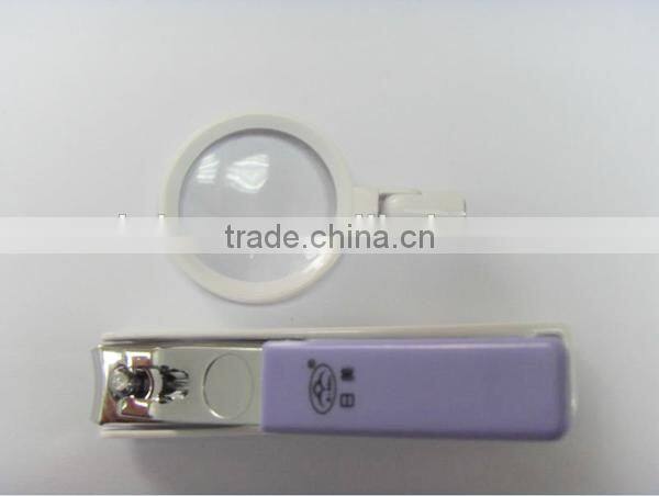 2015 Wholesale magnifying/magnifier nail clipper with nice appearance