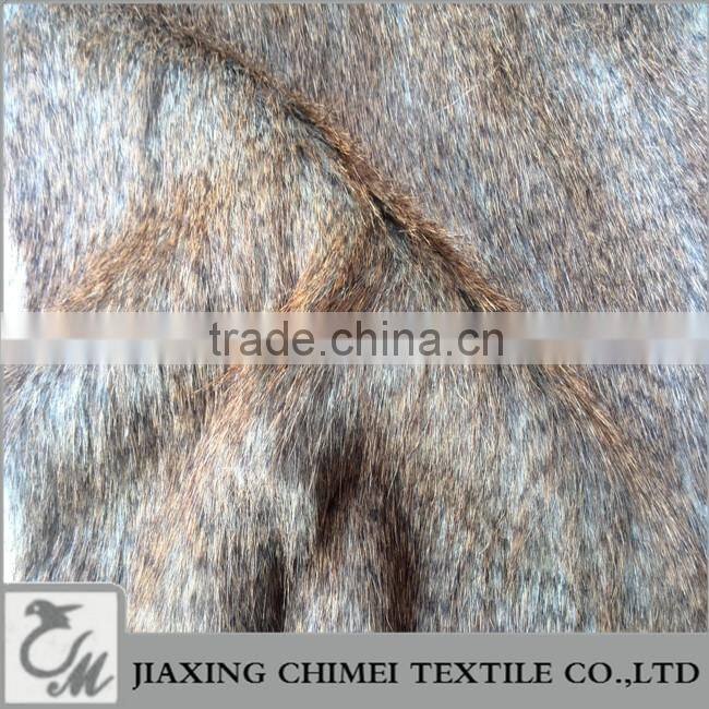 60mm 70mm long pile length for coat 80%acrylic+20%polyester print faux fur