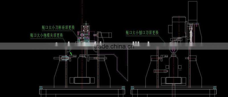 Double-headed Milk bottle neck cutting machine