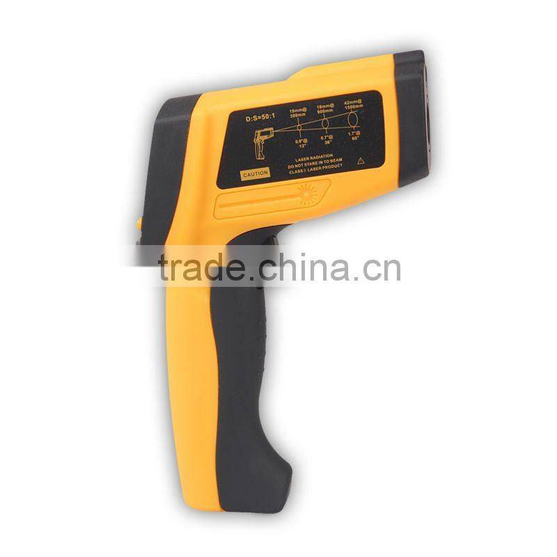 50:1 Non-contact Pyrometer -18~1350 C 0~2462 F 0.1~1EM IR Infrared Thermometer