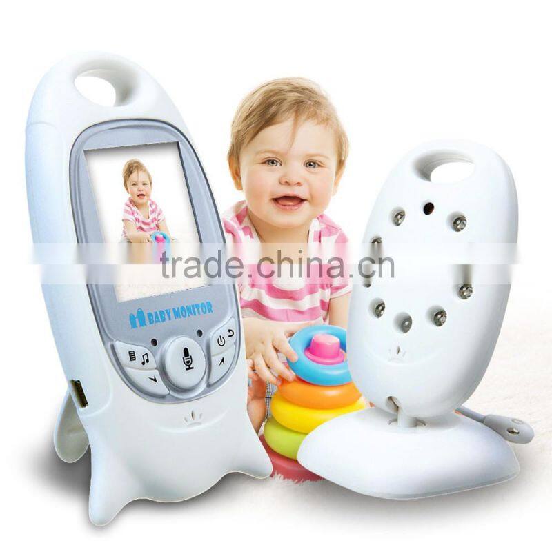 New 2.0inch baby camera monitor IR Night vision 2 way Talk Multi-language 8 Lullabies Temperature monitor VOX system baby phone