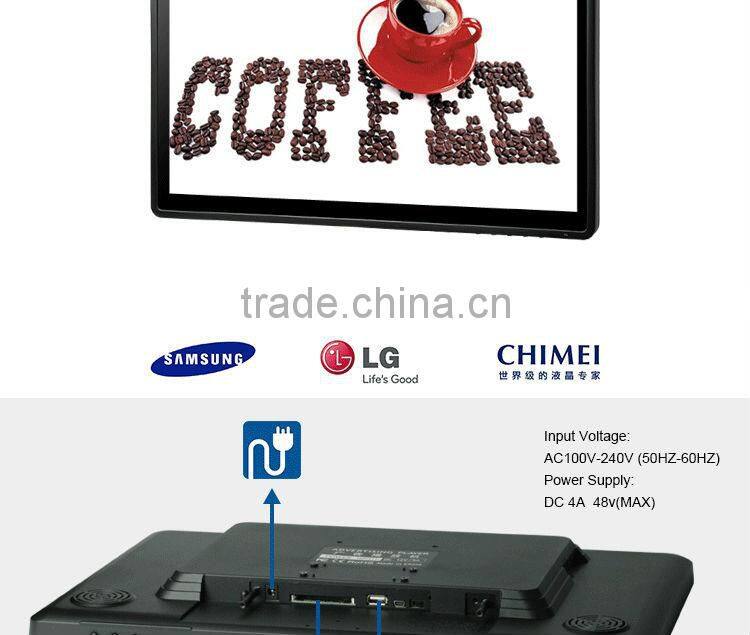 Flintstone 19 inch body inducted advertising display screen restaurant video display panel circular play adverts player