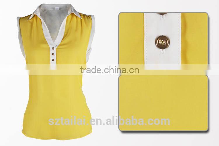 wholesale alibaba 2016 new Custom Beautiful sleeveless shirt women