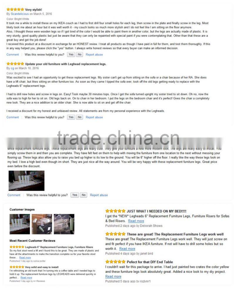ABS plastic sofa feets for bed made in China