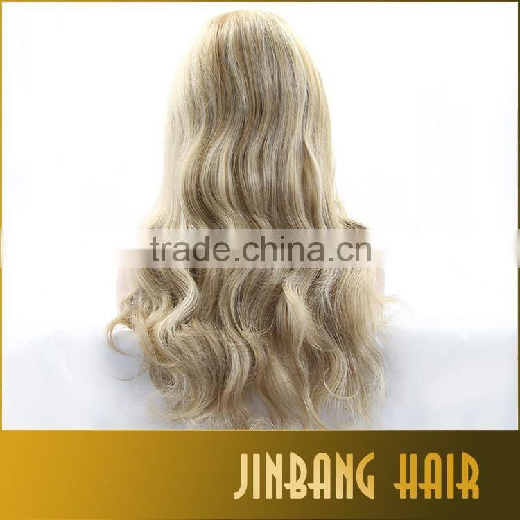 2016 High Quality Blonde Long Loose Curl Synthetic Lace Front Wigs Heat Resistant Lace front Wigs