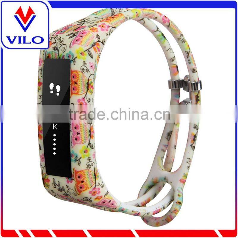 2016 Ajustable Replacement Band For Fitbit Alta, Colorful Pattern Silicone Watch Strap For Fitbit Alta Rubber Wrist Band