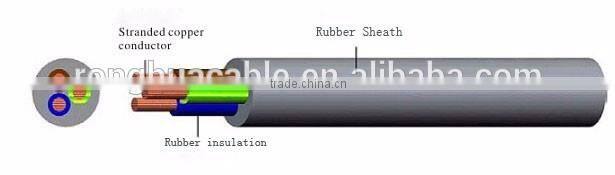 Factory Rubber Sheathed Mine Flexible Cable H07RN-F