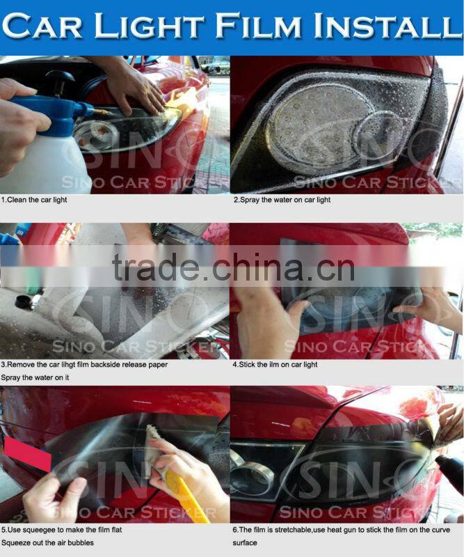 CARLIKE 12"x394" 3D Lens Green Adhesive Film Car Headlight Vinyl