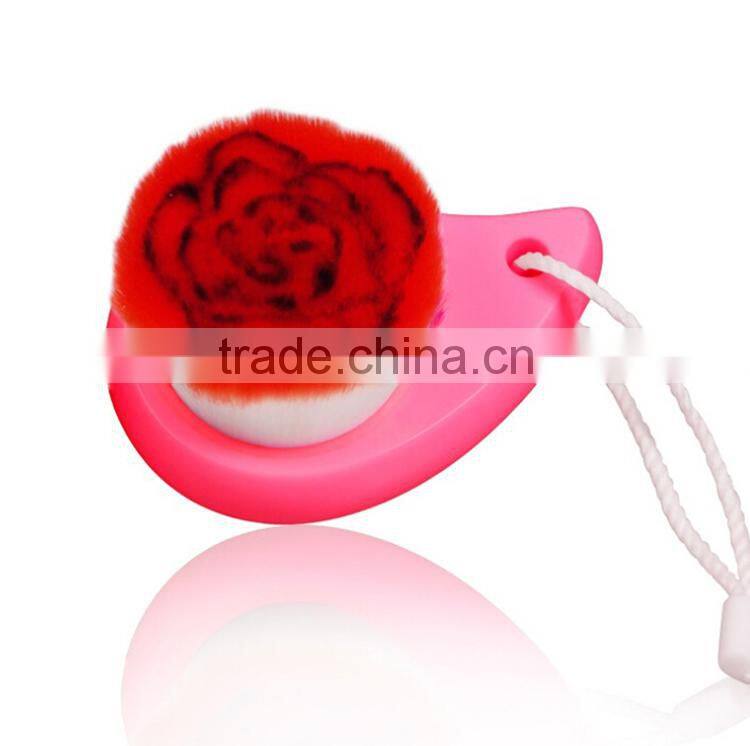 Red Ultra Fine Synthetic Hair Wash Face Brush
