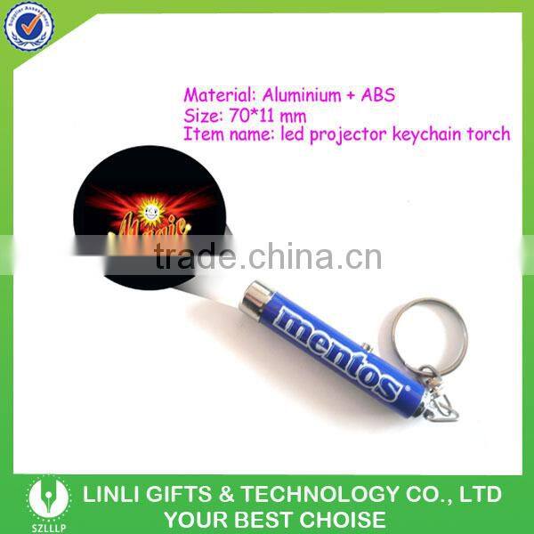 Hot Sale Customized Projection Flashlight Keychain