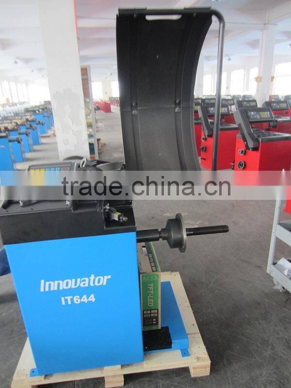 Advanced wheel balancer supplier for wheel balancing with width guage LCD monitor CE approve model IT644