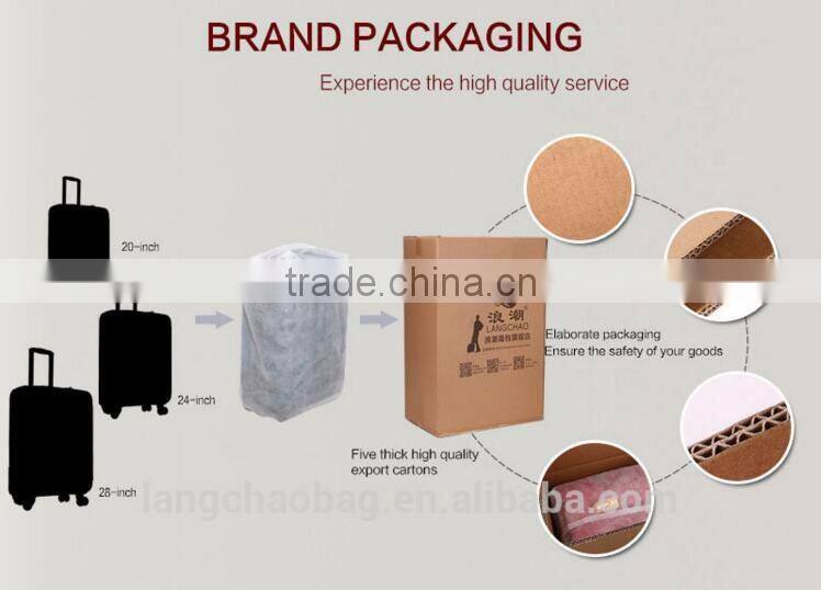 China supplier brown spinner pu travel luggage