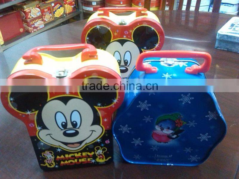 children easy hand carry lunch tin box