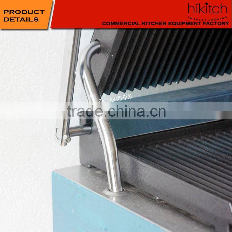 Stainless Steel Griddle Counter Top No- Stick electric panini grill in Guangzhou